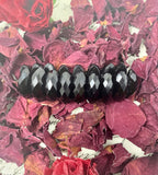 Antique Victorian Era French Jet Beaded Stretch Bracelet